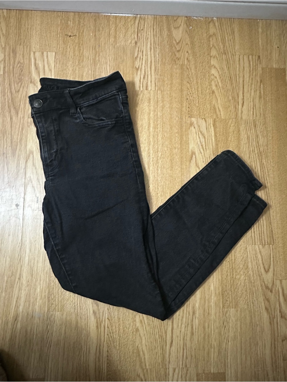 American Eagle Ne(x)t Level Stretch Black Jeans - Size 14 Short